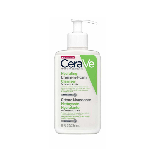 CeraVe Crema Espuma Limpiadora Hidratante 236 ml