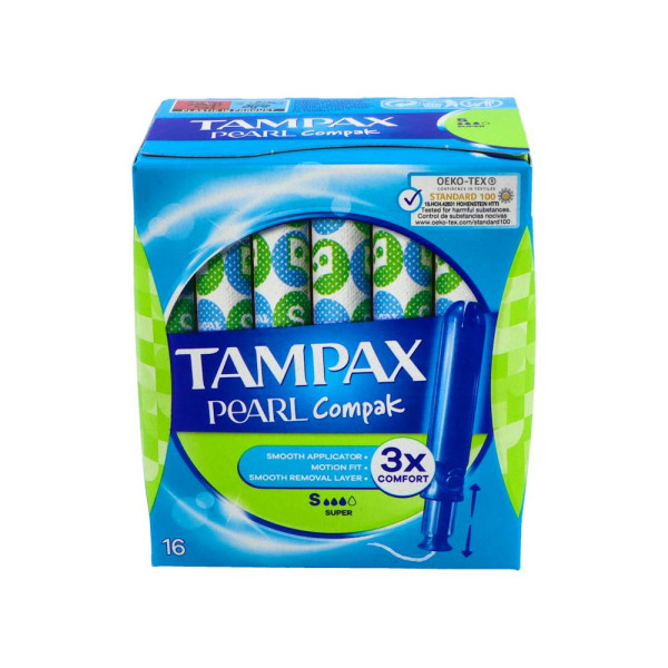 Tampon Tampax Compak Pearl Super 18 uds