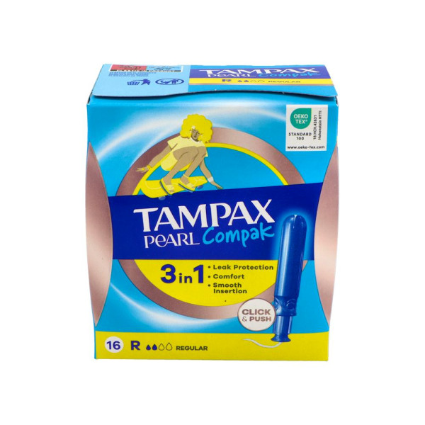 Tampon Tampax Compak Pearl Regular 18 uds
