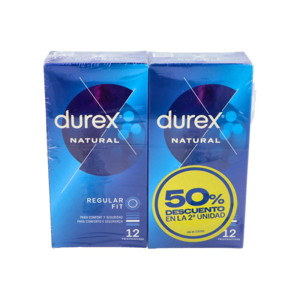 Profilactico Durex Duplo Natu Plus 12 uds