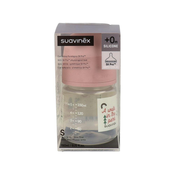 Biberon Suavinex Tetina Fisiologica Silicona T/U 0-6 m Flujo S 150 ml
