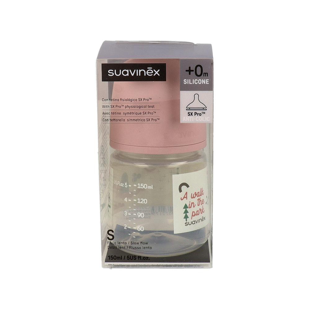 Biberon Suavinex Tetina Fisiologica Silicona T/U 0-6 m Flujo S 150 ml